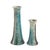 Japanese Modern White Green Raku Ceramic Stelo Wake Candle Holders by Laab Milano, Set of 2 For Sale - Image 13 of 13
