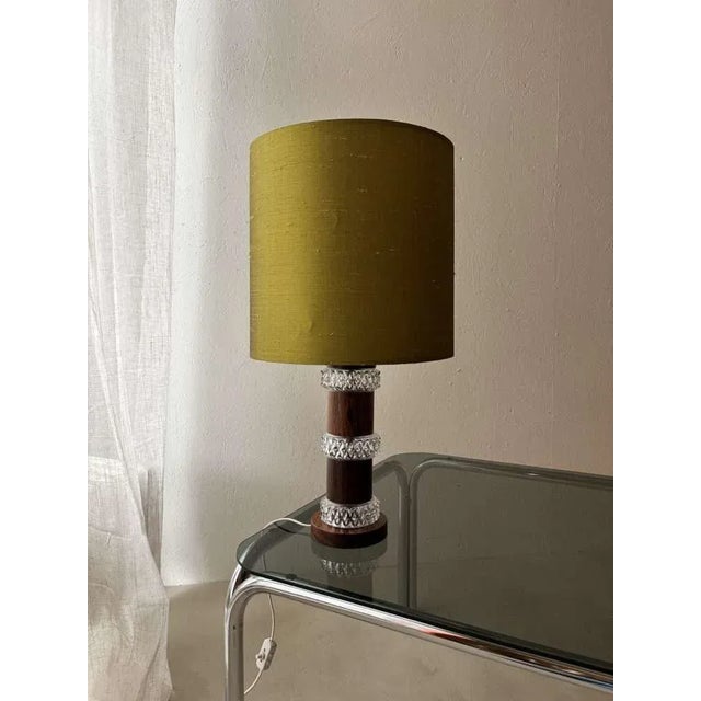 A particularly beautiful table lamp from the 1960s, sourced in Sweden and clearly inspired by a design by Carl Fagerlund....