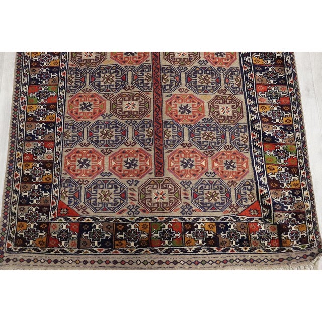 Textile Vintage Nomadic Afghan Beloch Sumakh Kilim Rug, 1940s For Sale - Image 7 of 18