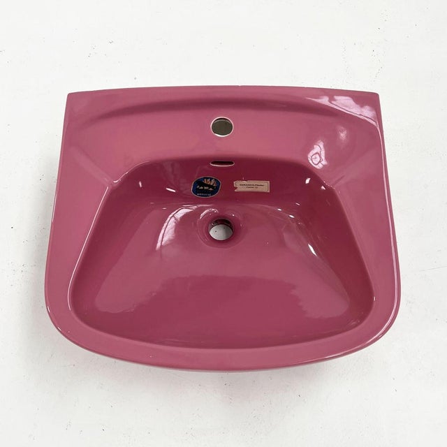 Vintage Pink Sink from Keramag Keravit, 1980s For Sale - Image 6 of 10