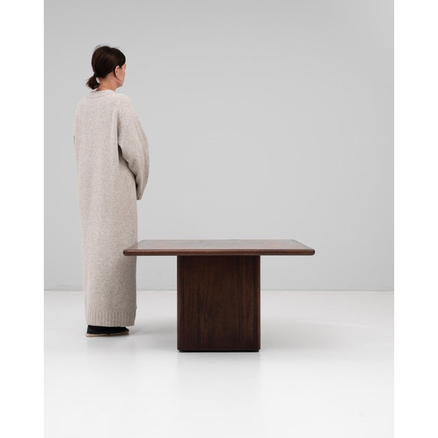 1970s Danish Modernist Pedestal Coffee Table For Sale - Image 9 of 18