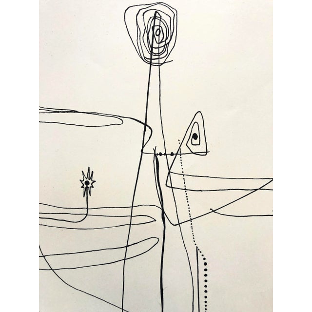 1950s Abstract Line Print Lithograph For Sale - Image 4 of 8