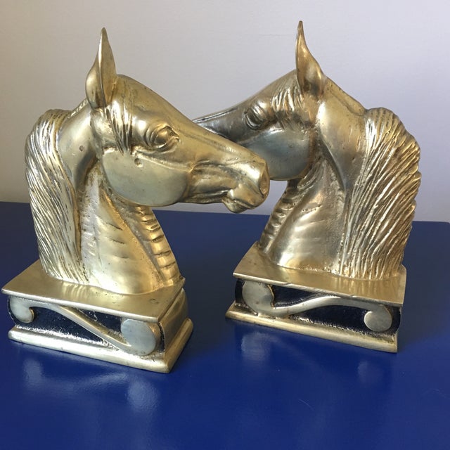Virginia Metal Crafters Brass Stallion Bookends A Pair Chairish