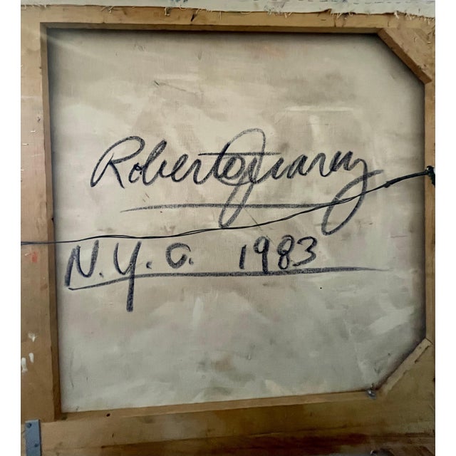 Roberto Juarez, Large Colorful 1983 Neo Expressionist Roberto Juarez Oil Painting Tron Family, 1983 For Sale - Image 12 of 18