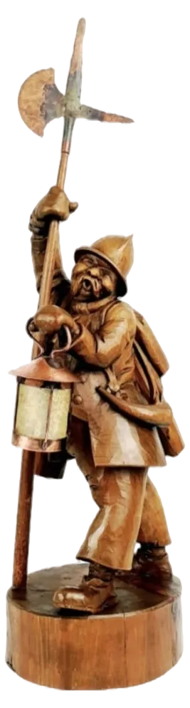 Black Forest Nighwatchman Figurine with Lantern, 1960s