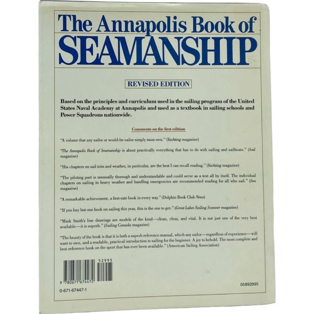 The Annapolis Book of Seamanship by John Rousmaniere 1989 Nautical Maryland For Sale - Image 11 of 12
