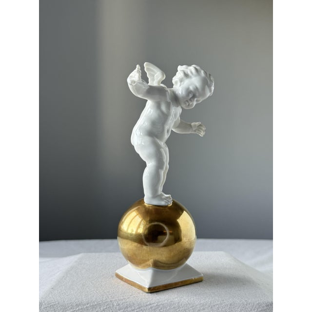 Rococo Porcelain Angel by K. Tutter for Hutschenreuther, 1990s For Sale - Image 3 of 6