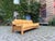 Three-Seater Sofa in Yellow Genuine Leather and Wood by Rolf Benz For Sale - Image 9 of 11