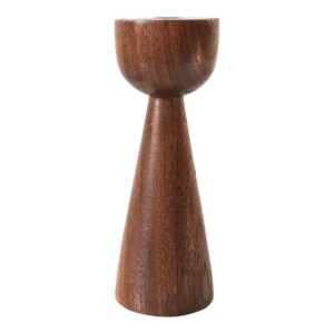 Mid-Century Teak Candle Holder