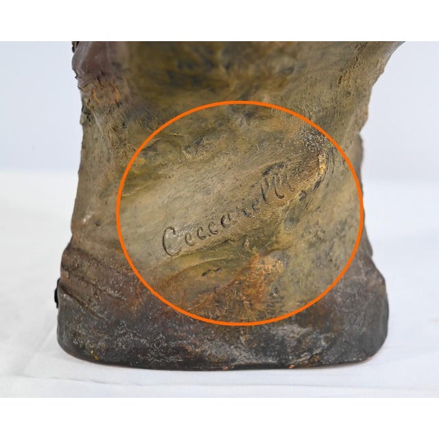 E.Ceccarelli, Les Noces d’Or, Late 1800s, Terracotta Sculpture For Sale - Image 15 of 18