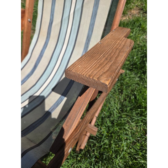 Vintage Folding Lounge Beach Chair Rocker For Sale In Indianapolis - Image 6 of 9