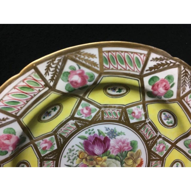 Coalport Porcelain 1805 English Coalport Porcelain Plate in the Church Gresley Pattern For Sale - Image 4 of 8