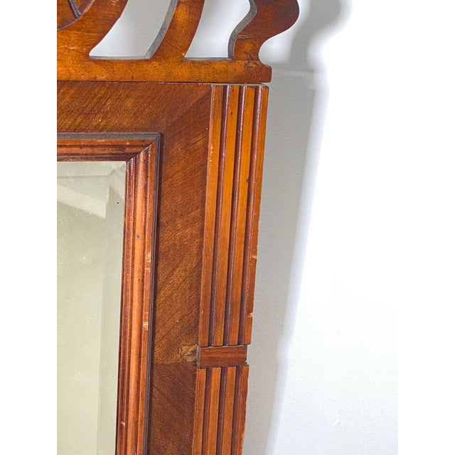 Art Nouveau Wood Wall Mirror with Facet Cut, Austria, 1900s For Sale - Image 16 of 18