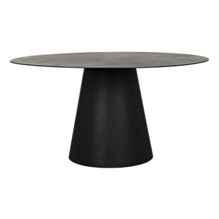 Vesuvius Dining Table, Black Iron For Sale