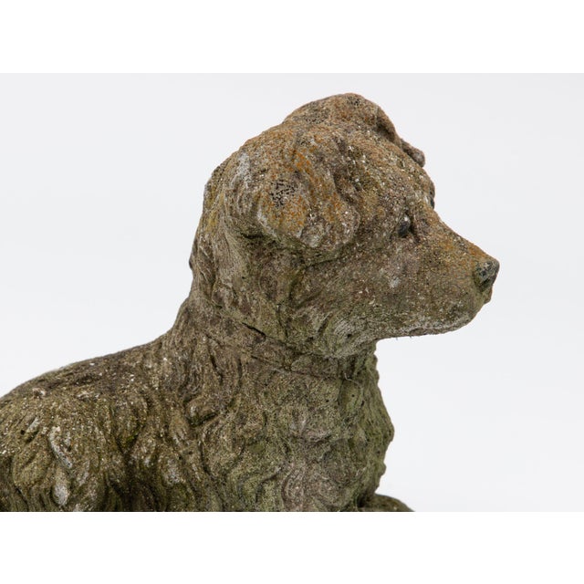 Gray Vintage Reconstituted Stone Dog Terrier, English Mid 20th C. For Sale - Image 8 of 8