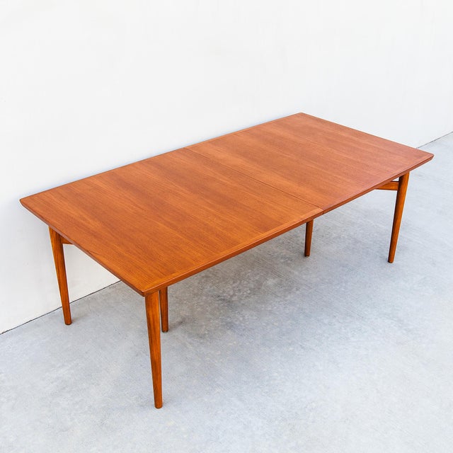 Restored Arne Vodder Model 201 Danish Modern Teak Extension Dining Table For Sale - Image 14 of 16