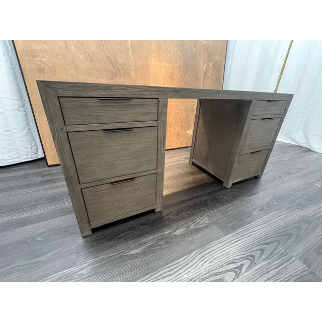 Rh Laguna Storage Desk – Grey Driftwood For Sale - Image 9 of 18