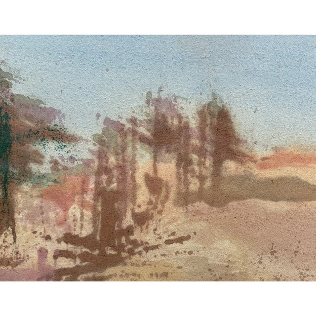 Modern Vintage Painting - Frankenthaler Style Landscape For Sale - Image 3 of 9
