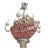 Boat Shape Four-Light Chandelier with Polychrome beading For Sale - Image 3 of 6