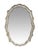 Uttermost Large Cast Metal Oval Cartouche Mirror,, Silver-Gilt & Celedon For Sale - Image 4 of 12