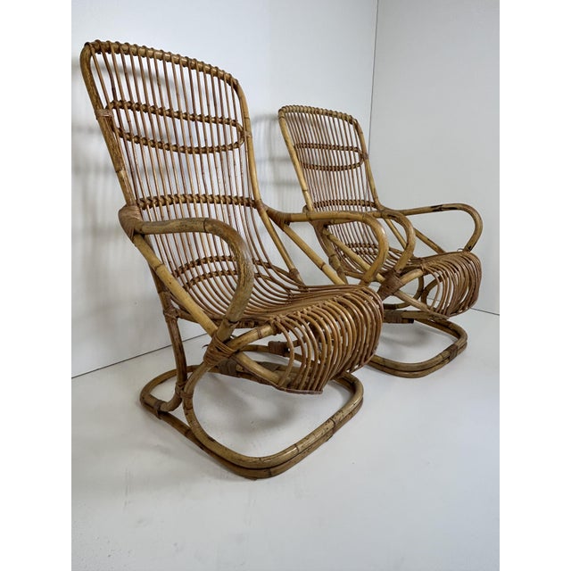 Wicker Armchairs, 1960s, Set of 2 For Sale - Image 4 of 9