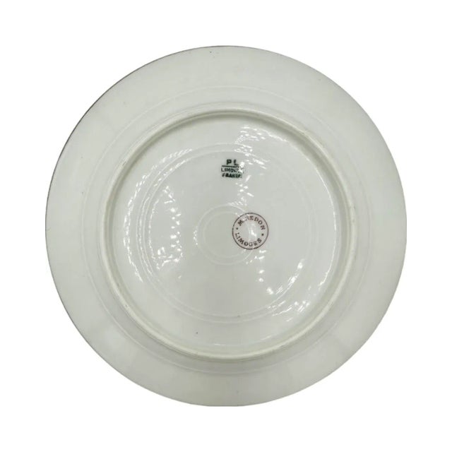 Early 20th Century M. Redon Limoges France Blue & Gold Porcelain Bread Plates- Set of 7 For Sale - Image 9 of 12