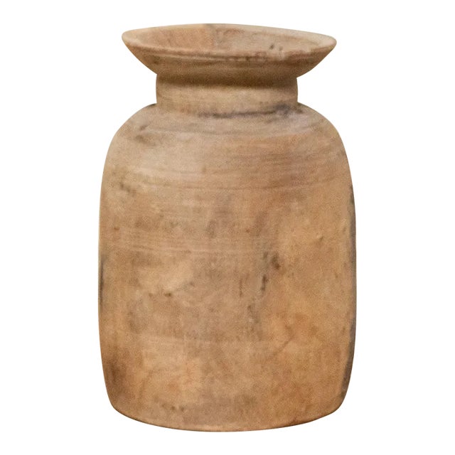 Antique Wooden Pot-Bindu For Sale