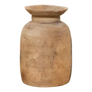 Antique Wooden Pot-Bindu