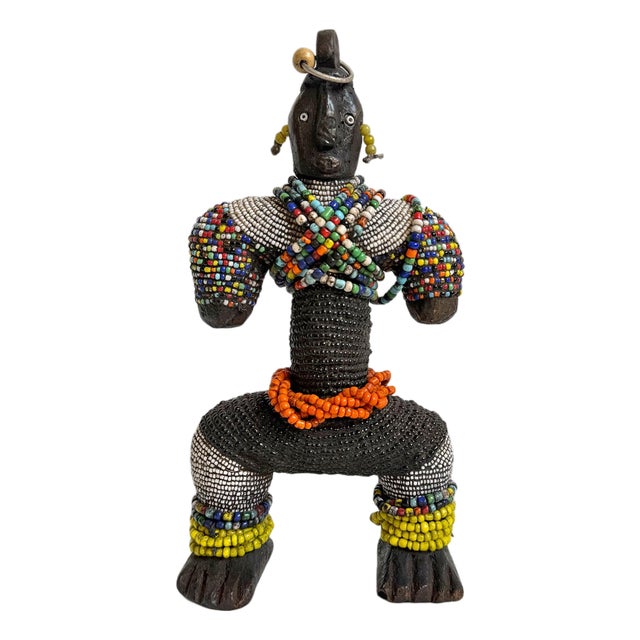 Vintage Nigerian Beaded Doll For Sale