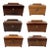 Rare Collection of Six Early English Boxes Early Victorian, Circa 1840–1850 For Sale