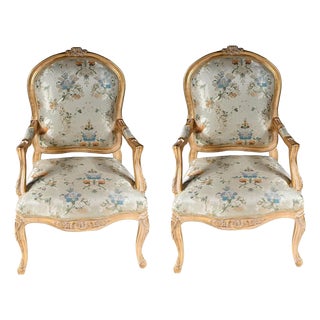 Set of French Gilt Empire Armchairs, Set of 2 For Sale