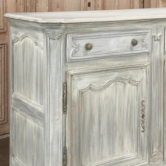 19th Century Country French Whitewashed Oak Buffet For Sale - Image 9 of 18