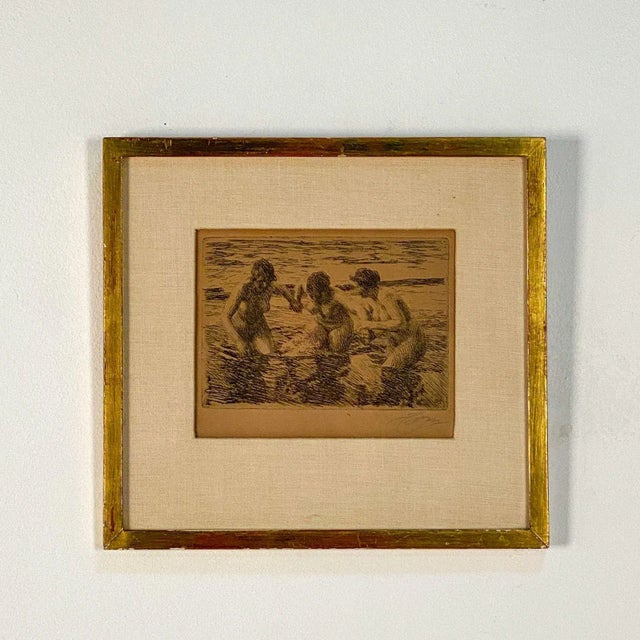 1900 - 1909 Lithograph of Bathing Beauties, Anders Zorn, Sweden Circa 1900 For Sale - Image 5 of 5