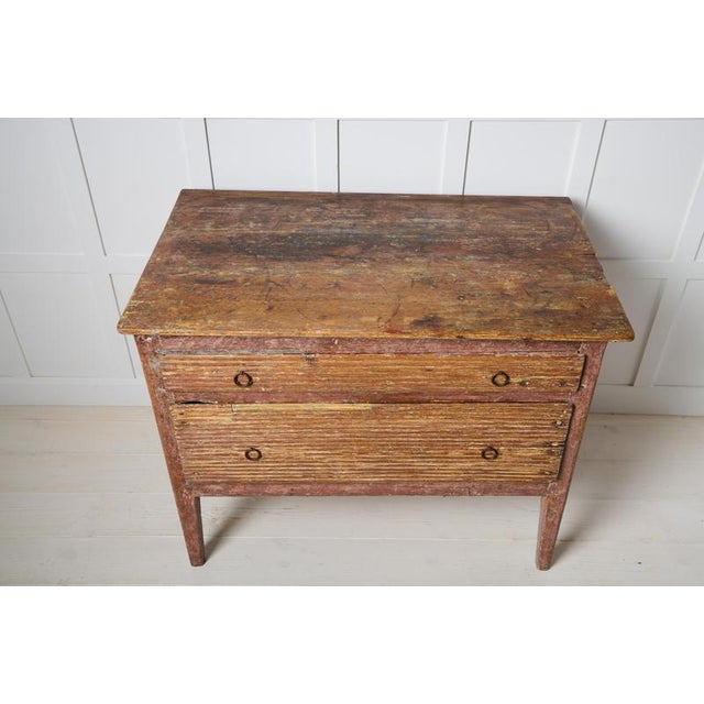 Antique Folk Art Rustic Chest of Drawers in Pine For Sale - Image 12 of 14