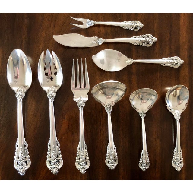 Grande Baroque 124 Pc. Dinner Sterling Wallace Silverware Set Chairish