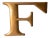 Mid Century Gold Letter F For Sale