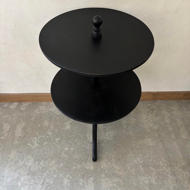 Side Table in Black Wood, in Very Good conditions. Designed 1960 to 1969
