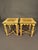 Charming pair of French Louis XVI style side tables dating to circa 1920, featuring distinctive polychrome decoration and...