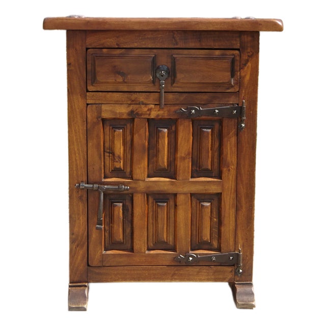 Large Bedside Table in Oak, 1950s For Sale