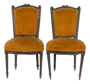 Late 19th Century Pair of Louis XVI Style Side Chairs