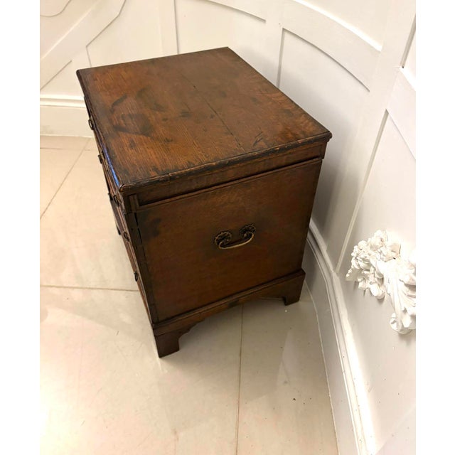 Antique Oak Miniature Chest, 1710 For Sale - Image 6 of 12