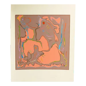 1980s Signed Abstract Mixed Media Painting by Artist Harry Hilson