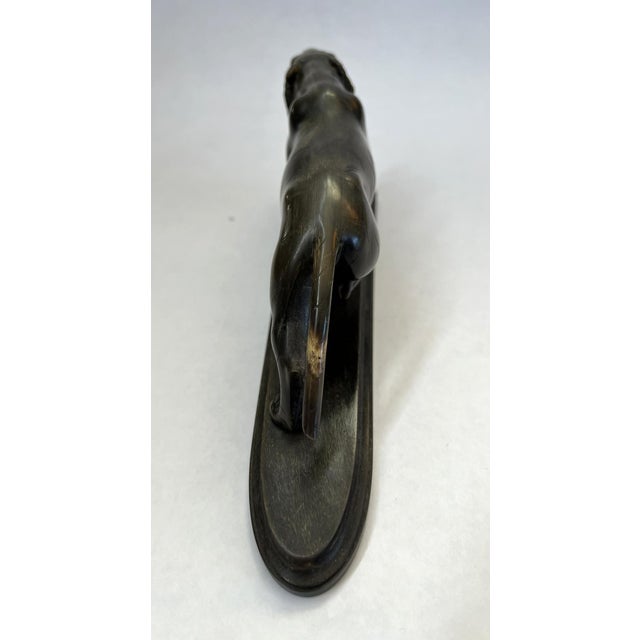 Vintage Horn Carving of a Ferocious Panther For Sale - Image 9 of 10
