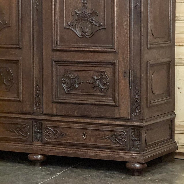 Grand 19th Century Louis XIV Liegeoise Triple Armoire For Sale - Image 10 of 18