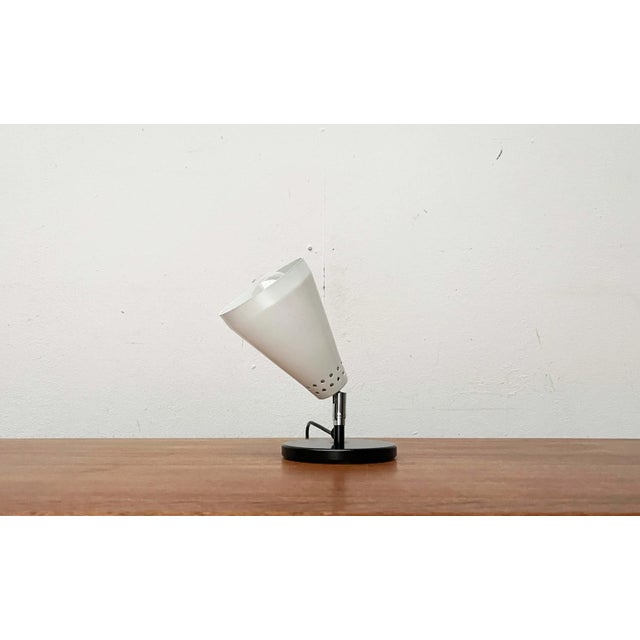 Black Mid-Century Modern Minimalist Funnel Table Lamp, 1960s For Sale - Image 8 of 18