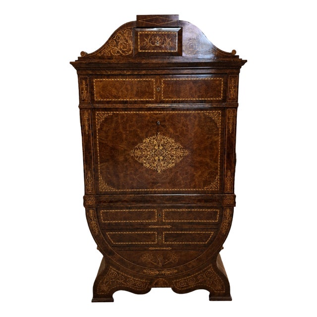 Tulip Secretary Desk with Drop-Front, 1950s For Sale