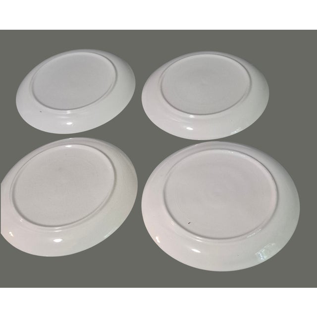 Mid 20th Century Vintage Four Salem u.s.a Floral Primrose Fuchsia Dissert Salad Plates For Sale - Image 5 of 7