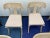 White-Washed Klismos Dining Chairs With Walnut Saber Legs, Dark Brown Woven Leather Seats and Custom Cushions - Priced Per Chair For Sale In Miami - Image 6 of 8