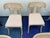 White-Washed Klismos Dining Chairs With Walnut Saber Legs, Dark Brown Woven Leather Seats and Custom Cushions - Set of 8 For Sale In Miami - Image 6 of 8