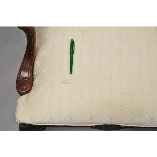 Vintage Thomasville Georgian Style Carved Mahogany Lounge Arm Chairs - A Pair For Sale - Image 10 of 16